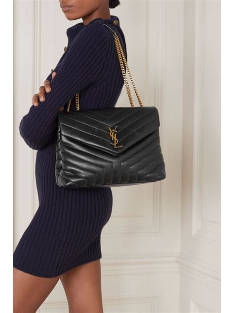 quilted leather shoulder bag ysl|saint laurent quilted shoulder bag.